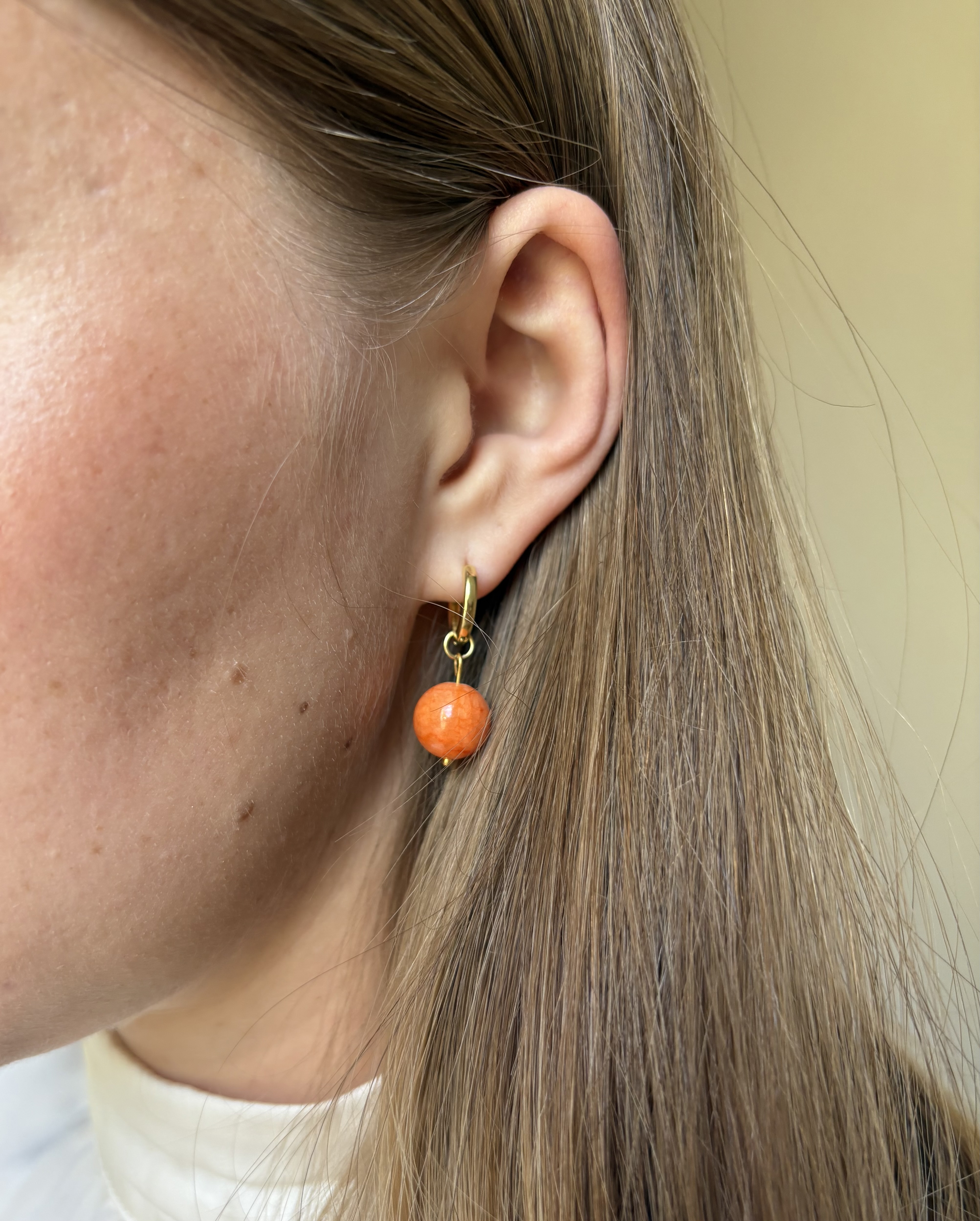 Naturstein-Anhänger (orange)
